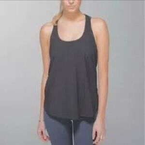 Lululemon Modal Silk Twist-Back Yoga Tank Top in black